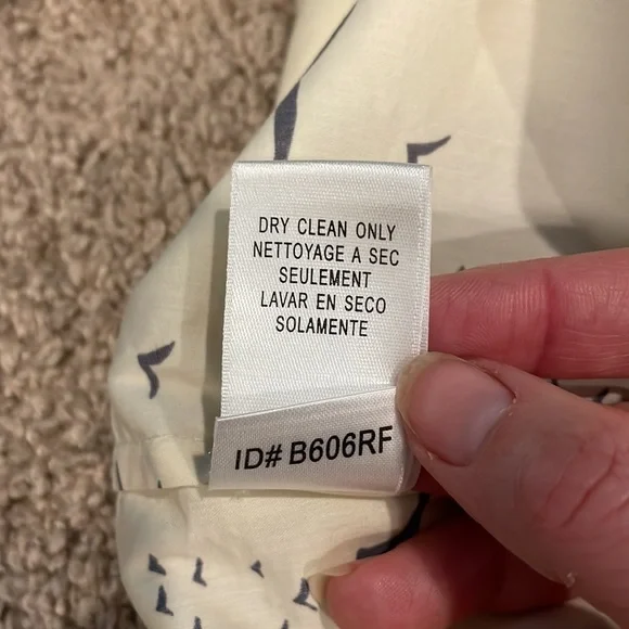 Vintage BCBG BLUE CREAM BIRD PRINT BELTED DRESS SIZE SMALL Kimono style belt - Picture 14 of 14